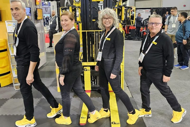 GenieGrips team is ready to talk about their range of forklift safety products.