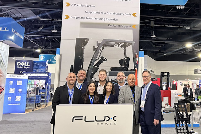 The Flux Power team - happy to be showcasing their lithium-ion battery technology at MODEX 2024