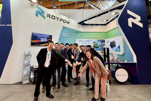 ROYPOW, who are obviously excited to be bringing their material handling power solutions to the crowds at Stuttgart!