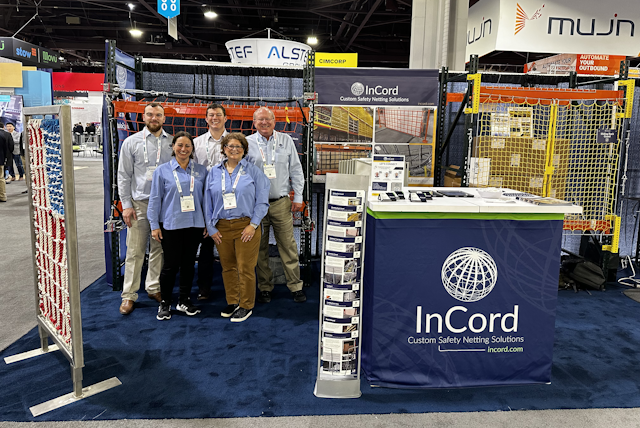 InCord are on hand to promote their safety nets and their new Sliding Rack Guard at MODEX.