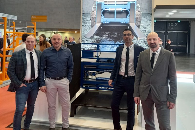 It's day one and the A.I.T.B. team are eager to talk about their high-quality attachments and masts.
