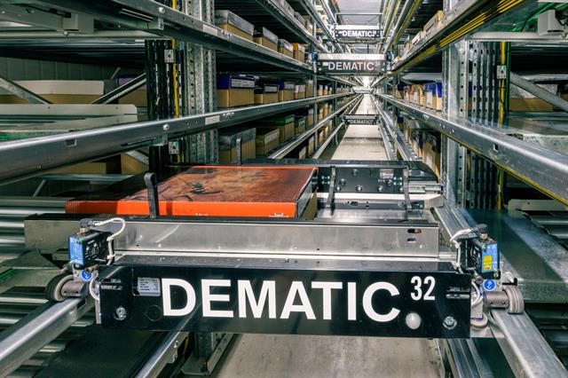 The Dematic Multishuttle Meat Buffer system can work around-the-clock