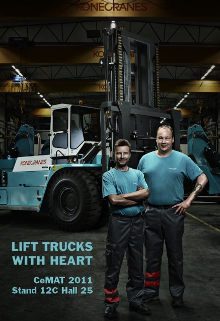 Konecranes presents a pair of LIFT TRUCKS WITH HEART - Exhibiting at CeMAT 2011 - Stand 12C, Hall 25