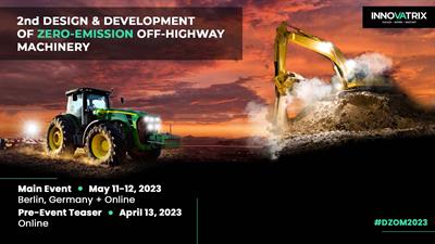 2nd Design & Development of Zero-Emission Off-Highway Machinery 2nd Design & Development of Zero-Emission Off-Highway Machinery