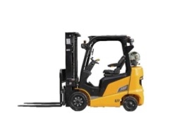 The F Series cushion tire LPG/gasoline forklifts are tailored for the American market