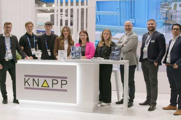 A lovely shot of the KNAPP team who were on hand to discuss their solutions for zero-touch fulfillment.