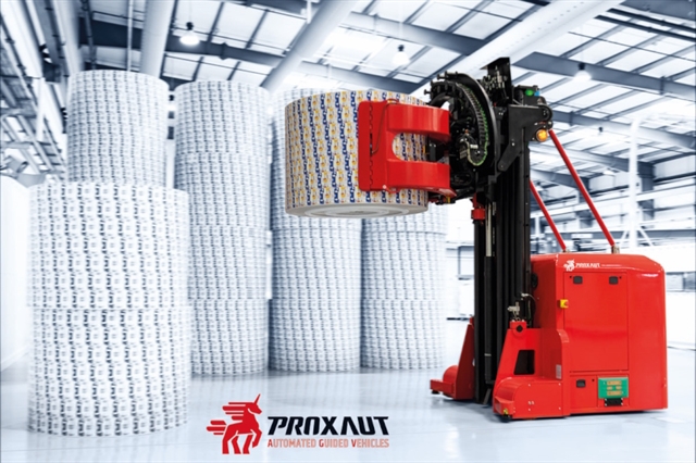 Auramo roll clamp for AGV is a game-changer for loading and unloading coils.