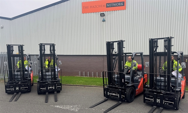 Hazchem Network has invested in a new forklift fleet