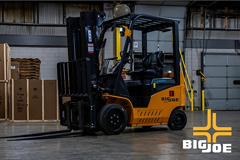LCE50 5,000 lb Capacity Integrated Lithium-ion Four-wheel Cushion Electric Forklift