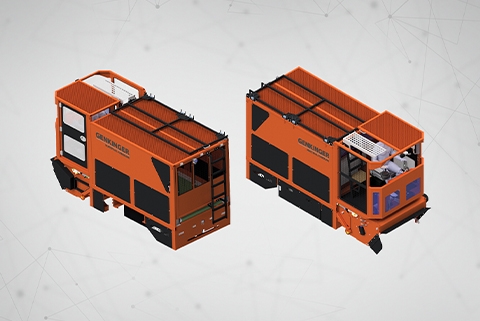 This truck removes large quantities of cardboard boxes from the drugstore's central warehouse and transports them to the collection point.