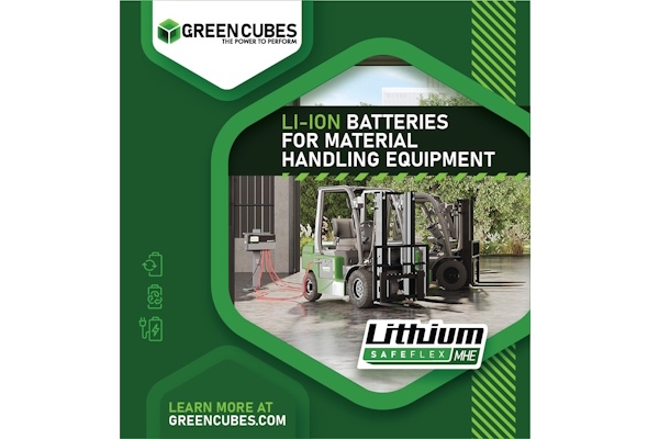 Green Cubes Technology Li-Ion Batteries for Material Handling Equipment