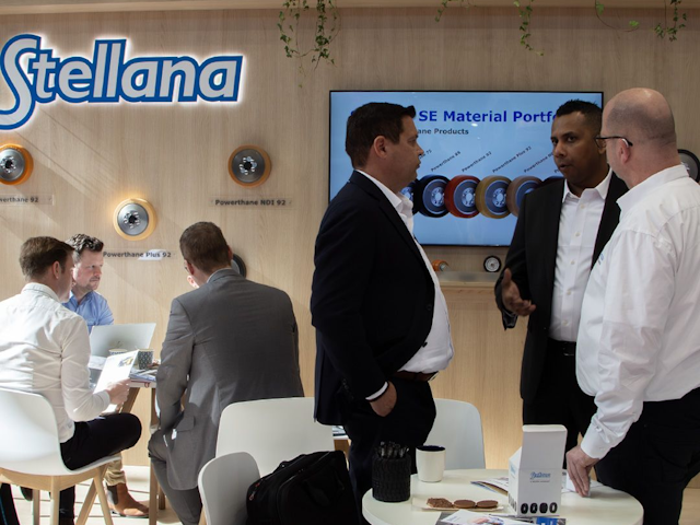 Stellana are deep at work taking visitors through their materials and wheels portfolio on DAY 1.