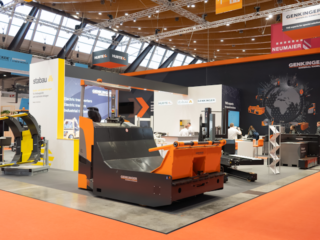 Visitors to the Genkinger stand could see firsthand a range of customised solutions including their electric seat-dump truck.