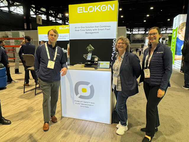 Angie catches up with team Elokon on DAY 2. At ProMat the company unveiled three AI-driven fleet and safety solutions.