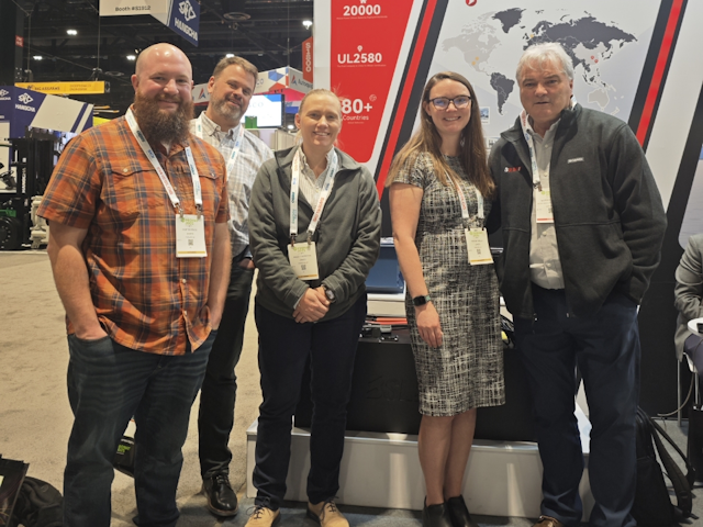 A lovely team photo from BSL Battery. The team is ready to talk all things lithium batteries and chargers at ProMat 2025.