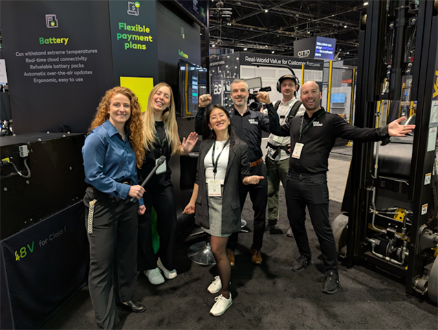 The UgoWork team having a fine time during their ProMat interview.