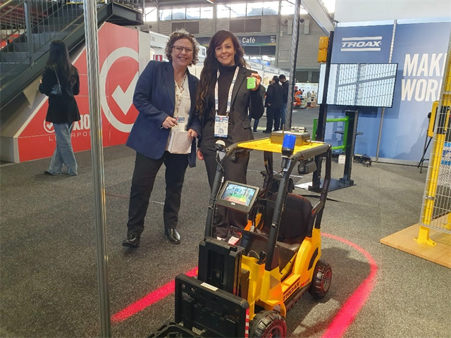At the Troax stand, Juliana Resende takes Forkliftaction’s editor Angie Kay through their active safety systems.