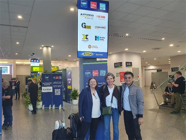 Forkliftaction's Angie, Ann and Patrick taking in the highlights at CeMAT Australia 2025.