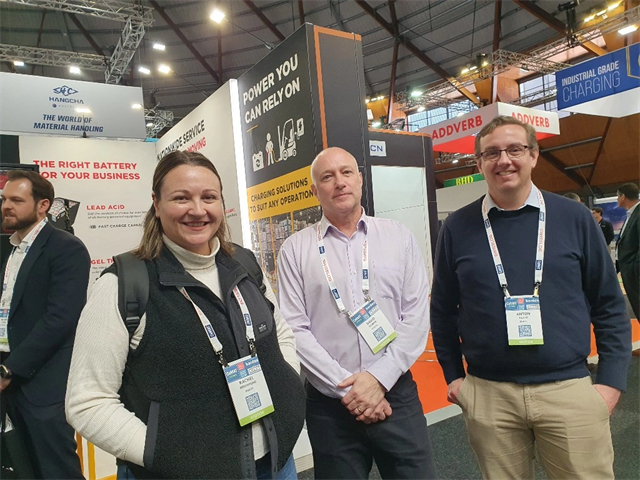 The team from Enatel Rachel, David and Anton, were on hand to show of their advanced industrial battery charging solutions.
