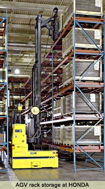 Robotic Automation's rack storage AGV