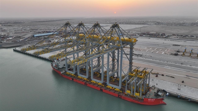 Some of the ZPMC equipment being delivered to Iraq