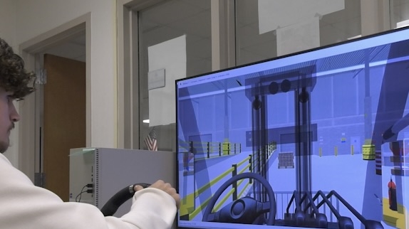 School forklift simulators training future operators
