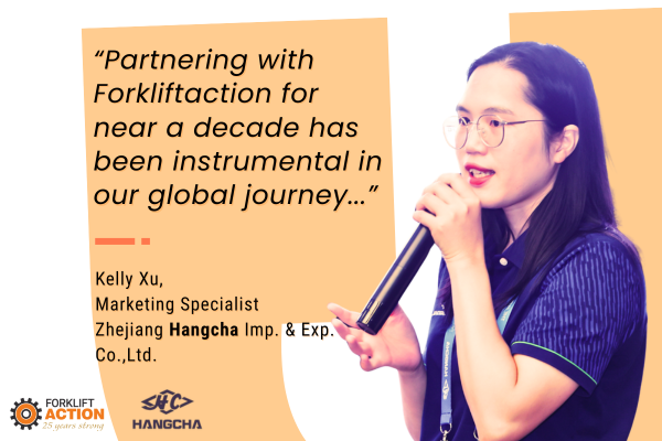 Hangcha: partnering with Forkliftaction has been instrumental in our global journey