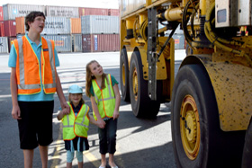 Junior stevedores at Ports of Auckland.