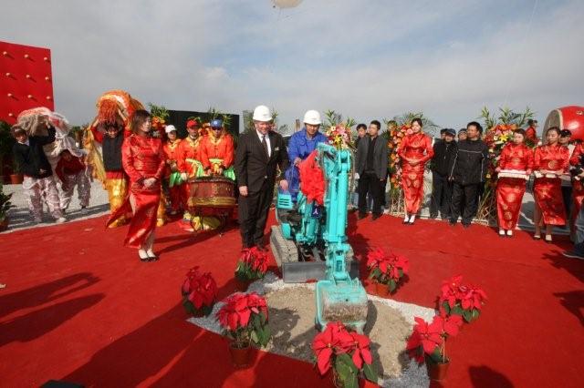 The groundbreaking ceremony for Oshkosh's new Chinese facility