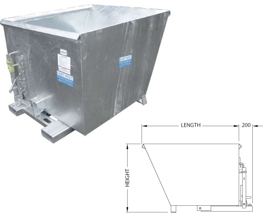 Type NTU Tipping Bin. Click to view the larger image