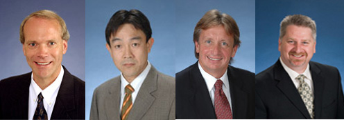 Management team (L-R) Wood, Matsuoka, Cseresznyak, Rains