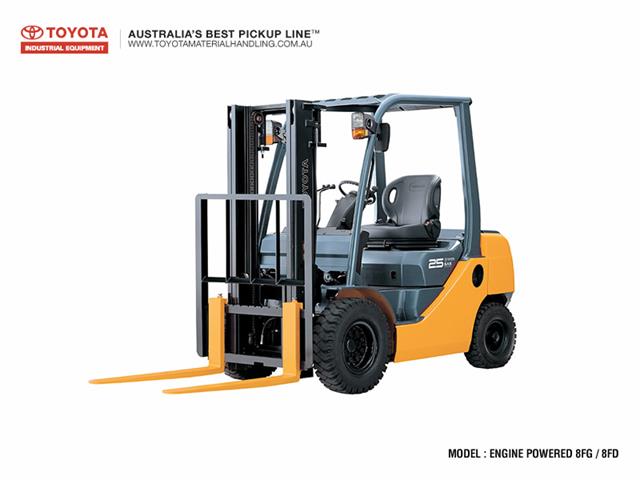 Toyota's advanced 8 Series forklift is cited as being among the world's cleanest forklifts.