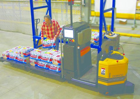 LaserTruck+ with Crown forklift, HK guidance and Dematic software