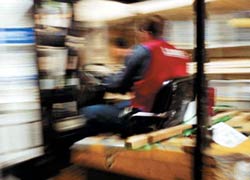Forklift accidents are a common cause of pallet racking damage.