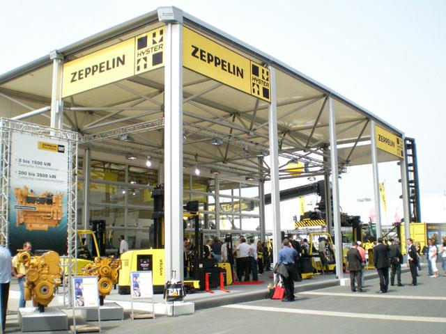 Hyster demonstrated its product range at its open-air stand with distributor Zeppelin.