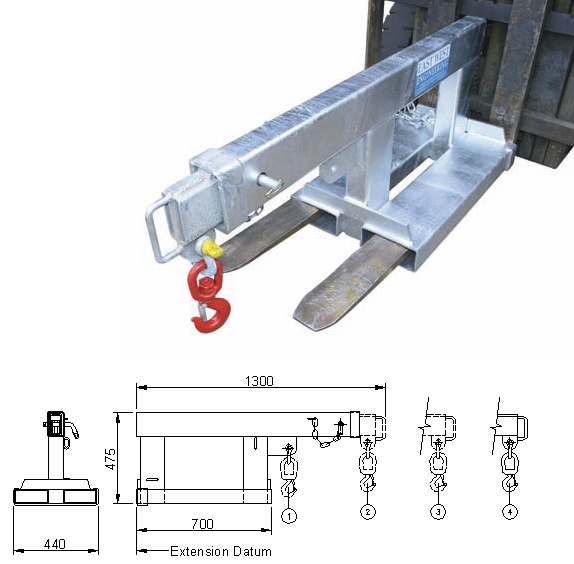 Type FJS2.5 Fixed Jib Short - 2.5 Tonne. Click to view the larger image