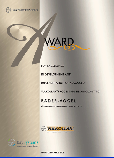 Bayer Award for RAEDER-VOGEL