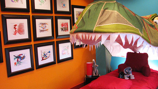 A child's bedroom redesigned by the Extreme Makever: Home Edition team in an earlier episode.