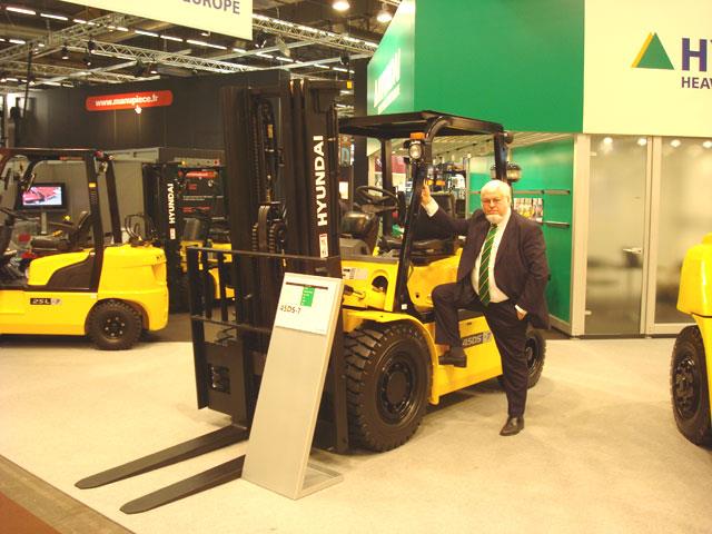 Dirk Luyten at the HHIE stand in Manutention 2008.