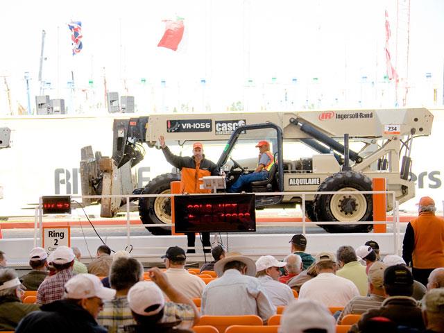A telescopic forklift being sold at the 19-23 February auction.