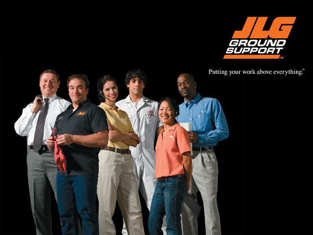 An advertisement for JLG Industries' new brand.