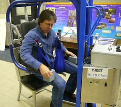 Bostelman trying the HLPR chair