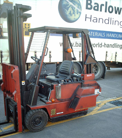 The Hyster prepared for operation in Doctor Who.