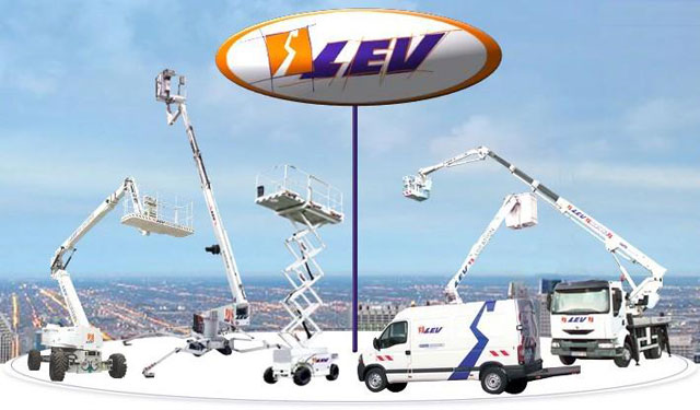 French equipment rental company Lev's product offering.