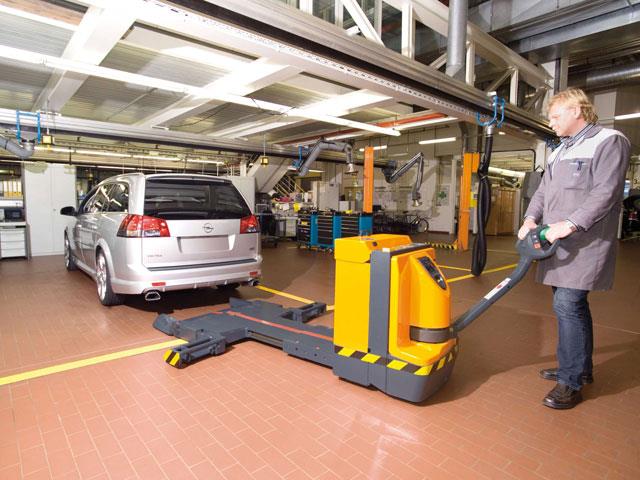 Jungheinrich's car transporter.