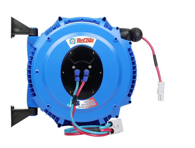 An ideal solution from Recoila for managing forklift recharging cables.