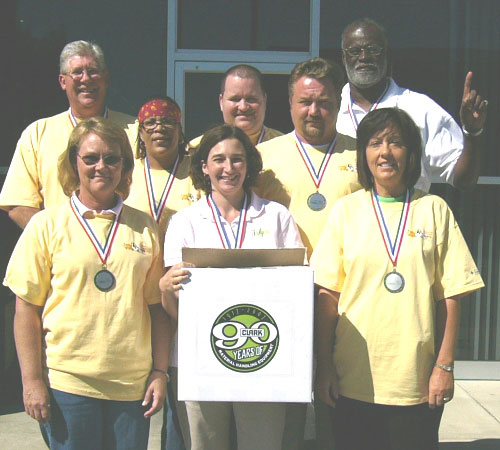 Clark employees who joined the Logistics Olympics.