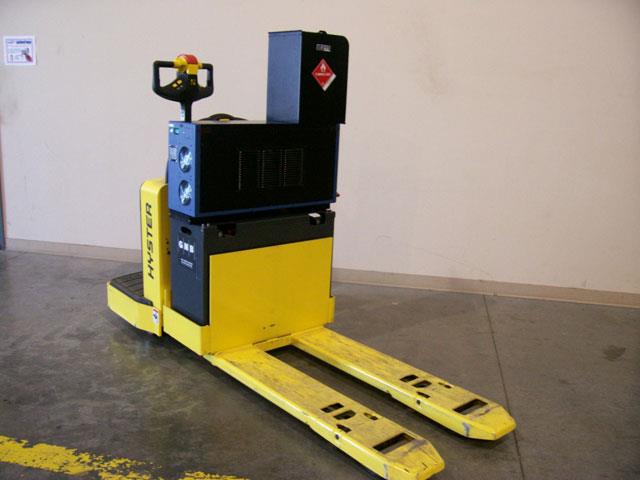 The OorjaPac can power a forklift for two eight-hour shifts on five gallons of alcohol.
