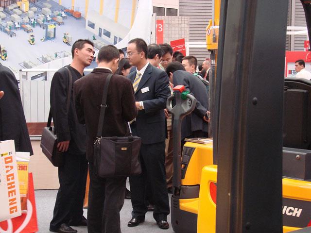 At the Jungheinrich stand in CeMAT Asia 2007.