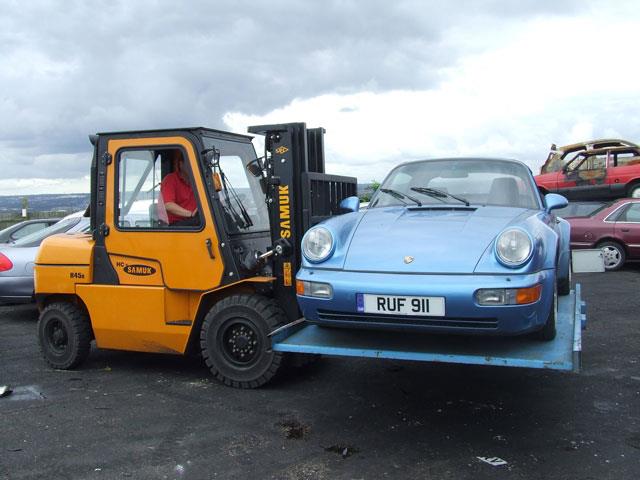 The Samuk 45D lifting cars at Auto Renovations.